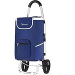 56 L Einkauf Trolley Einkaufswagen Shopping Trolley Tasche Aluminium Stabil Blau