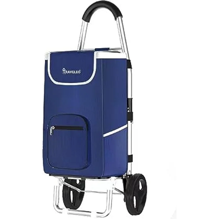56 L Einkauf Trolley Einkaufswagen Shopping Trolley Tasche Aluminium Stabil Blau – Bild 1