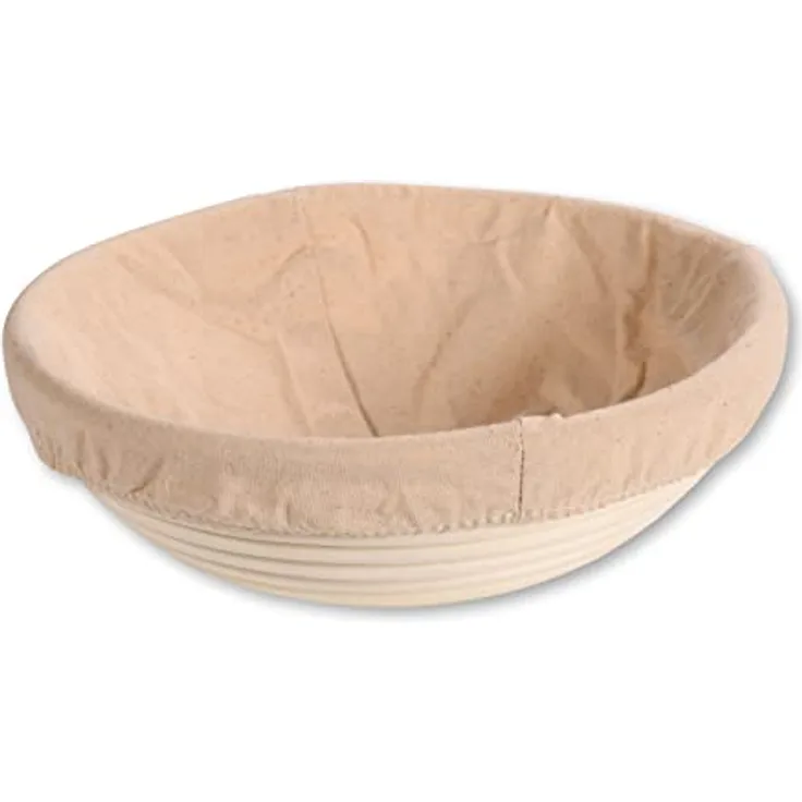 KESPER | Gärkörbchen, Material: Rattan, Textilfutter (abnehmbar), Maße: Ø 25 x 8 cm, Farbe: Natur | 19631