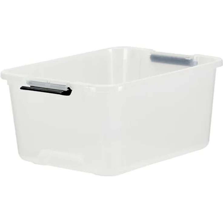 IRIS 6er-Set stapelbare Aufbewahrungsboxen 'Top Box', mit Deckel und Klickverschluss, 15 Liter, Kunststoff - Plastik, transparent – Bild 6
