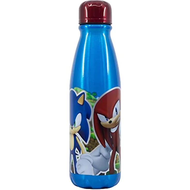 Sonic The Hedgehog Aluminium Trinkflasche 600 ml, auslaufsicher und kinderfreundlich mit Sonic-Design – Bild 2