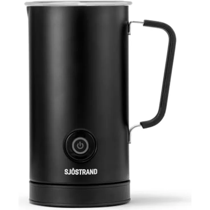 Sjöstrand Coffee Concept Elektrischer Milchaufschäumer - Edelstahl, Für Heiße & Kalte Milch, Antihaftbeschichtet (Matt Schwarz)