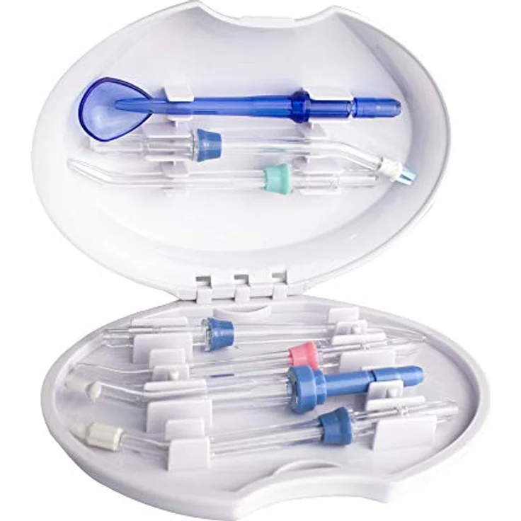 Mobiclinic, Professionelle Zahndusche, 600 ml Behälter, 7 Funktionsköpfe, Munddusche, Zahnreinigung, Multifunktional, Für die ganze Familie, Zahn-, Zahnfleisch- und Zungenhygiene – Bild 4
