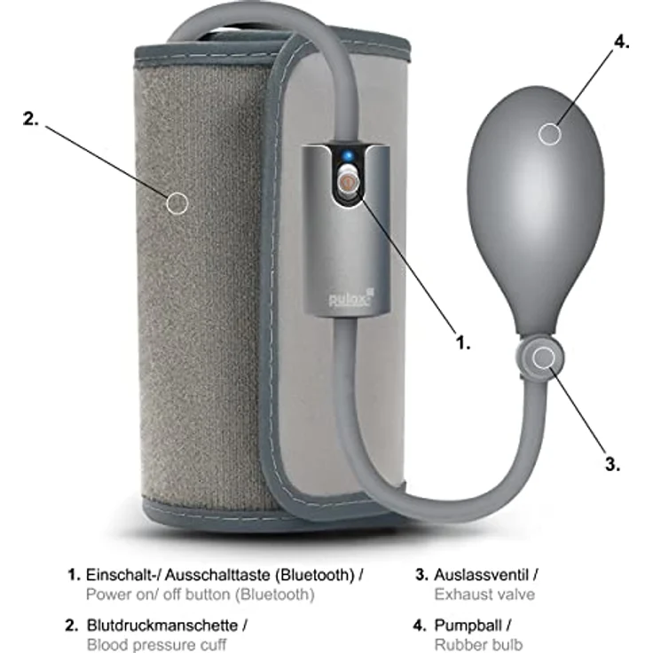 Pulox by Viatom AirBP Blutdruckmessgerät Oberarm mit Bluetooth und iOS Android App Messung für Zuhause und unterwegs mit 22-42cm großer Manschette – Bild 2