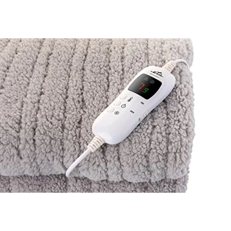 ETA Heizdecke Shaggy mit 9 Stufen der Temperatureinstellung - Abmessung 130x160 cm, Polar Fleece Material, Timer 1-9 Stunden – Bild 2