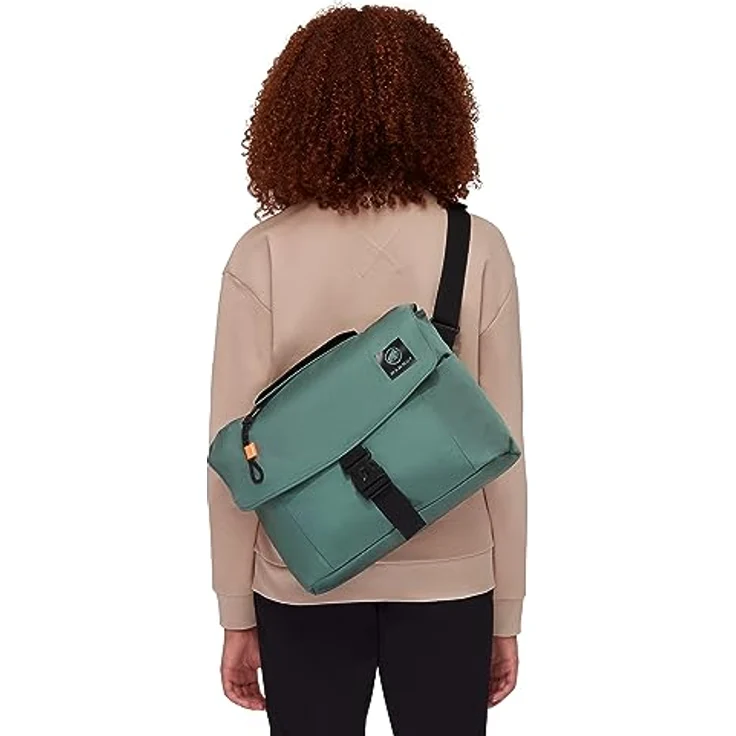 Mammut Xeron Messenger, Handtasche mit geräumigem Hauptfach, separater Reißverschlusstasche und Trinkflaschenhalterung, Grün – Bild 5