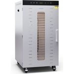 Klarstein MasterJerky 300 Dörrautomat, 2000 W, Edelstahl, 20 Einschübe, Temperaturregelung 30-90 °C, Timer bis 24 Stunden