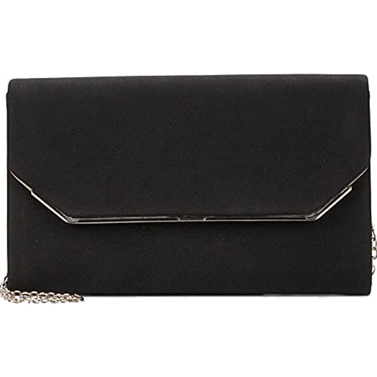 Tamaris Clutch Amalia, elegante Clutch in schwarz mit abnehmbarer Kette, 22 cm x 14 cm x 5,5 cm – Bild 1