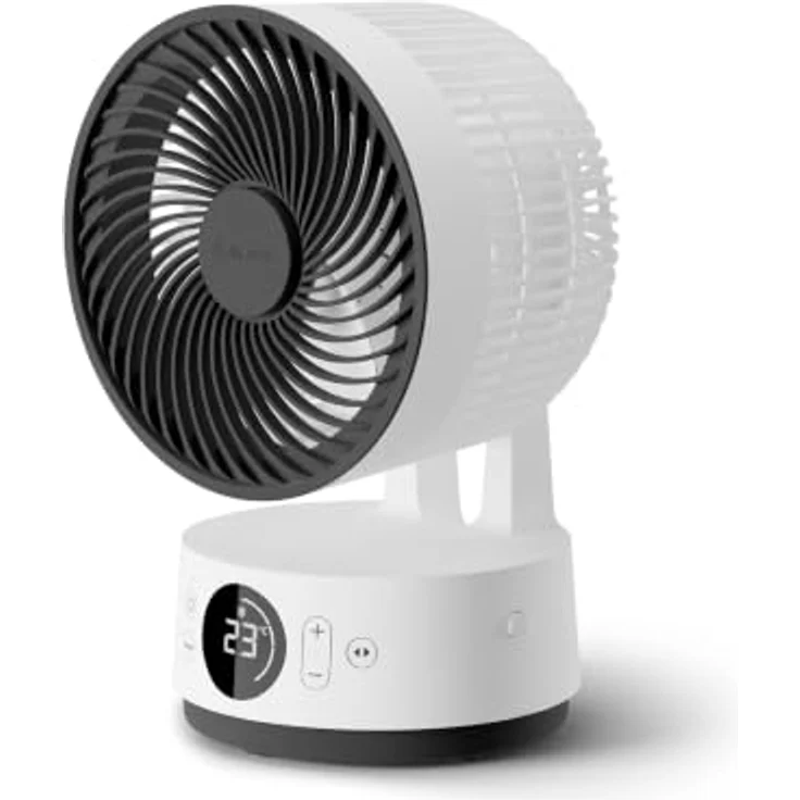 MEACO MeacoFan Sefte® 6 Tischventilator, 21 cm, kabellos mit austauschbarem Akku, bis zu 26 Std. Laufzeit, leise ab 22 dB, Nachtmodus, Fernbedienung, 3 Jahre Garantie – Bild 1