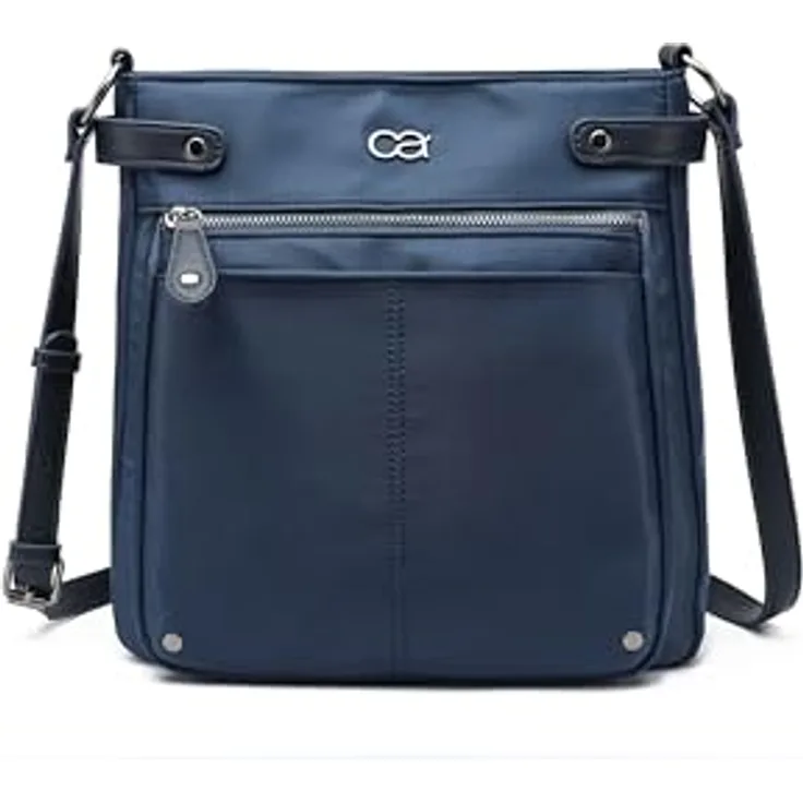 COLLEZIONE ALESSANDRO Umhängetasche Styler, hochwertige Nylontasche mit sicherem Reißverschluss, 29cm x 28cm x 13cm, Innenfächer zur Organisation