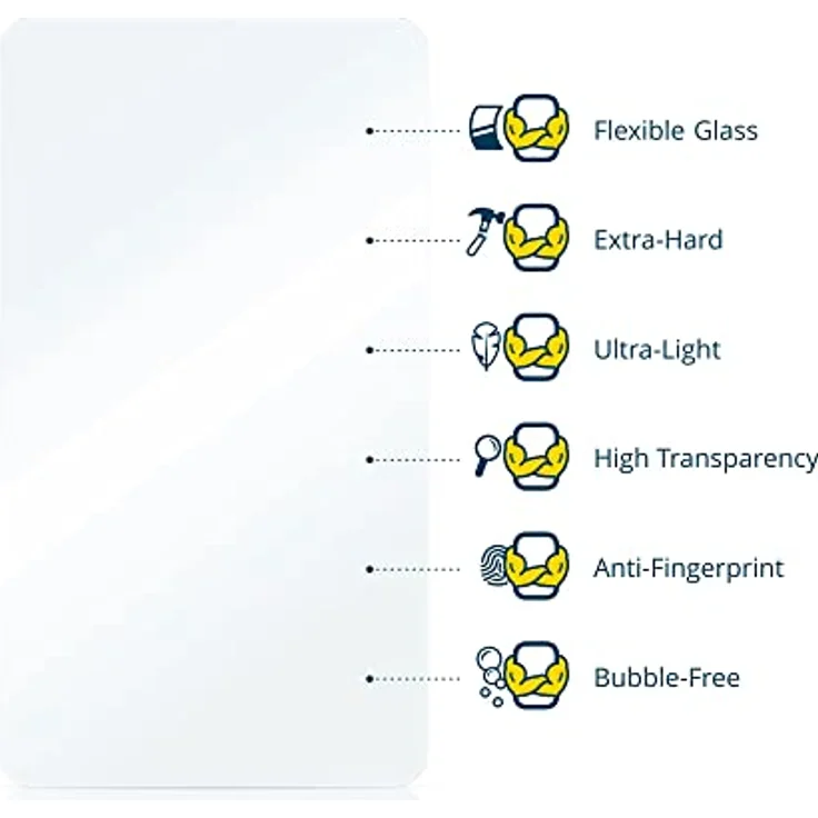 BROTECT Schutzglas für Bosch Cookit (3 Stück) Schutzfolie Panzer Folie Glas [Extrem Kratzfest 9H, Anti-Fingerprint, Ultra-Transparent] – Bild 3