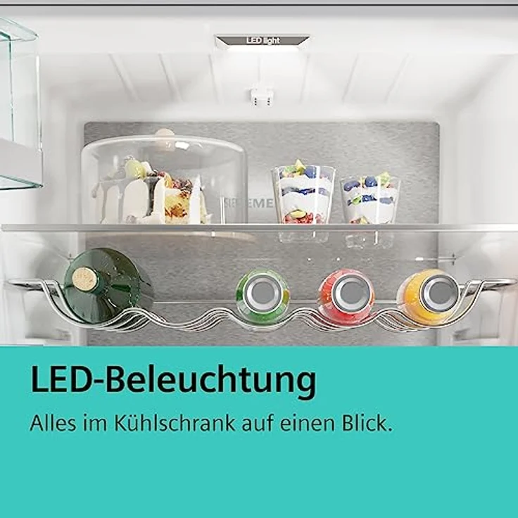 Siemens Einbau-Kühlschrank mit Gefrierbereich KI82LNSE0, LED-Beleuchtung und varioZone-Funktion, weiß – Bild 5