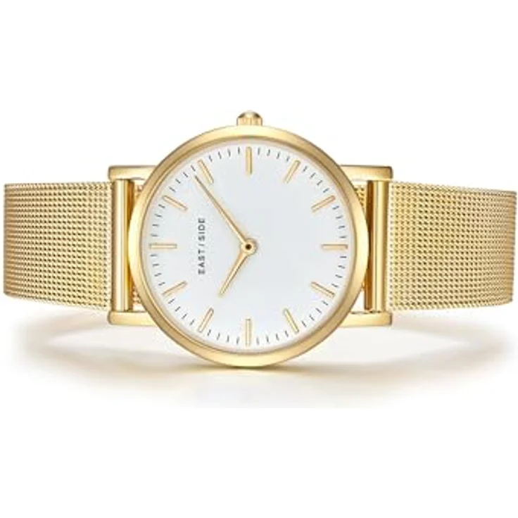 Eastside Damen Uhr analog Japanisches Quarzwerk mit Edelstahl Armband gelbgold 3 ATM10080011, stilvolles Design mit IP-Finish in Gelbgold – Bild 4