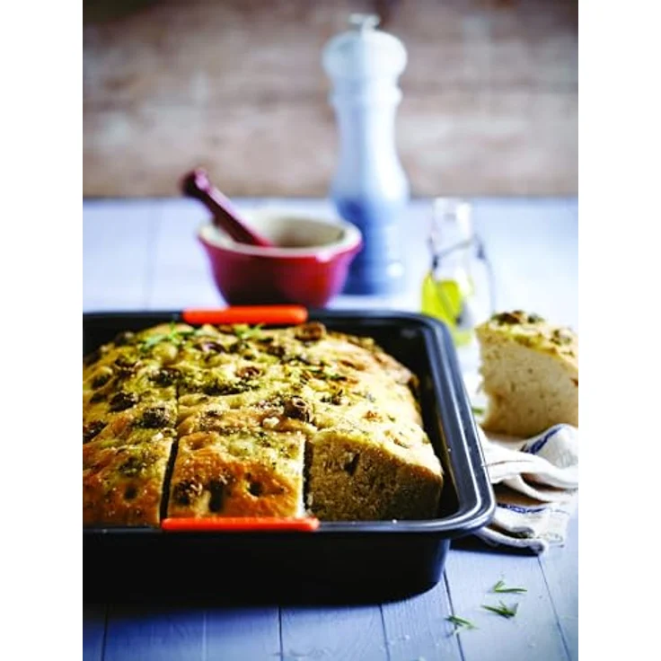Le Creuset Antihaft Backform, Rechteckig, 33 x 23 cm, PFOA-frei, Sauerteigbeständig, Aus Karbonstahl gefertigt, Anthrazit-Orange – Bild 3