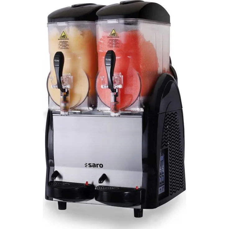 SARO Slush-Eis-Maschine NOYA 2, 2 x 12 Liter Kapazität, Edelstahlblende, effiziente Produktion von Slush-Eis