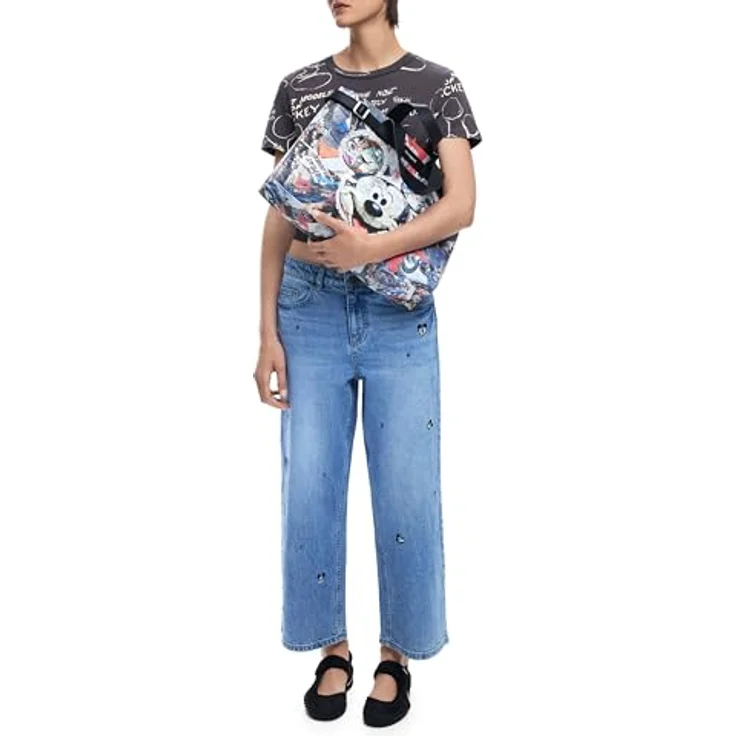 Desigual Mickey Collage Hobart Shopper Tasche, 42 cm, mehrfarbig, 100% Baumwolle, Tutti Fruti – Bild 3