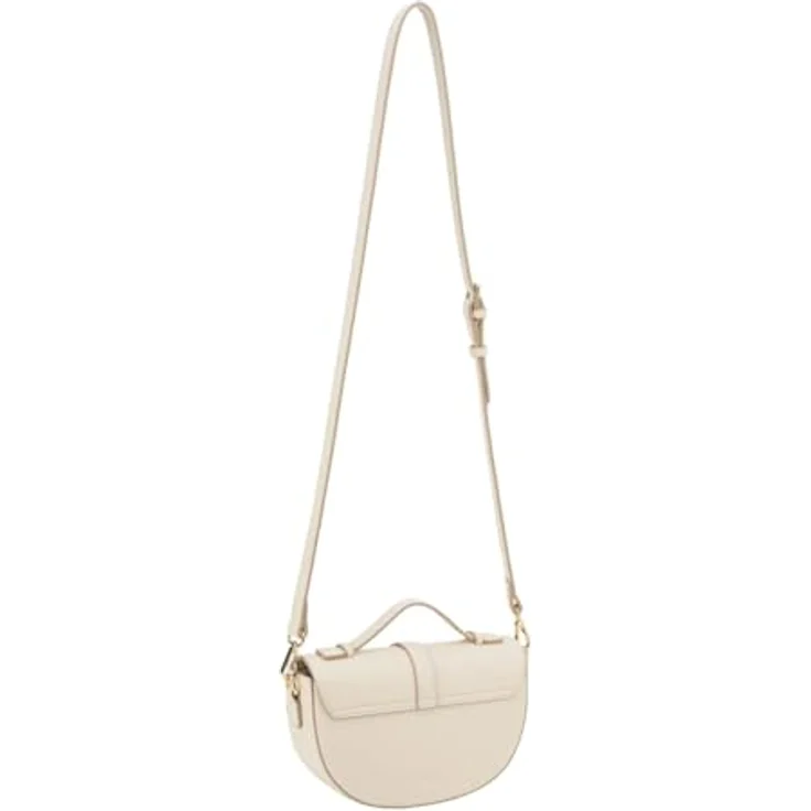 Seidenfelt Lilla Ro Handtasche 21 cm, Beige, aus robustem Polyurethan mit Steckverschluss und abnehmbaren Umhängeriemen – Bild 2