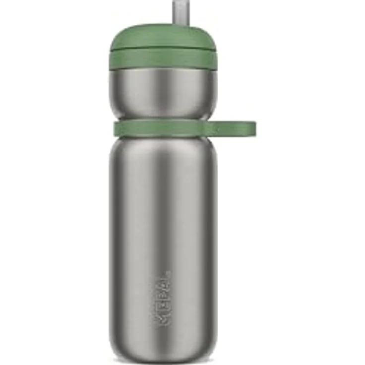Mepal Thermo-Trinkflasche Twist Sport, auslaufsicher, vakuumisoliert für 6 Stunden warm/10 Stunden kalt, 600 ml, moss green – Bild 2