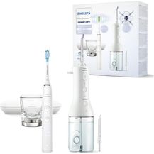 Bild für PHILIPS Sonicare Power Flosser Munddusche und DiamondClean 9000 elektrische Zahnbürste – Plaque-Entfernung, Weiß (Modell HX3886/41)