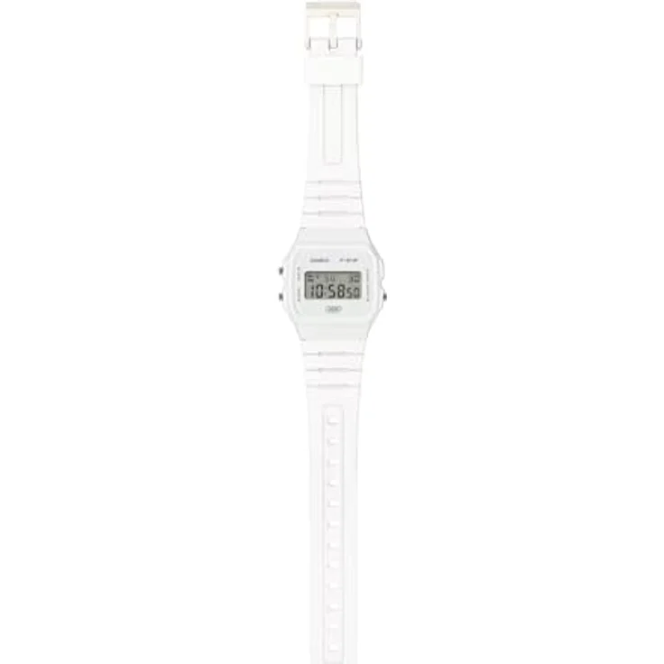 Casio Watch F-91WB-7AEF, Digitaluhr mit minimalistischem Zifferblatt, Weiß – Bild 2