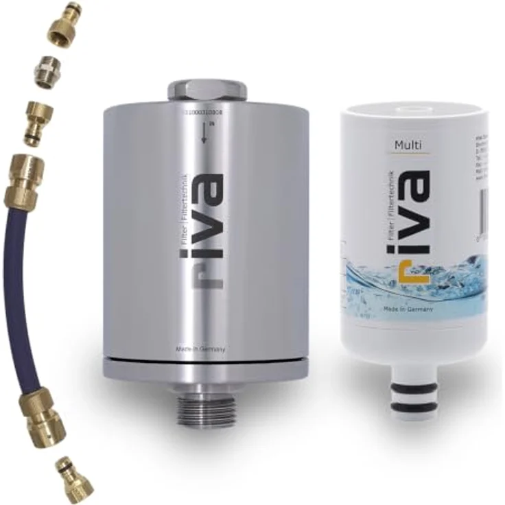 Riva Multi Explorer, Bakterienfilter mit Edelstahlgehäuse und GEKA-Schlauchanschlussset, 540 l/h Durchflussmenge – Bild 1