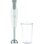 Moulinex Dailychef Weiß DD5511 Stabmixer, 600 W, bis zu 30% schnellere Ergebnisse, 2 Geschwindigkeiten, ergonomischer Griff, spritzwassergeschützter Edelstahlfuß, Messbecher 800 ml, Weiß