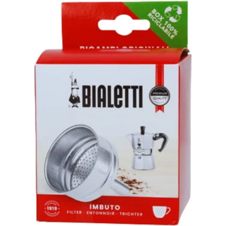 Bialetti Ersatz-Kaffeetrichter aus Aluminium geeignet für Moka Express, Rainbow, Fiammetta 3 Tassen – Bild 2