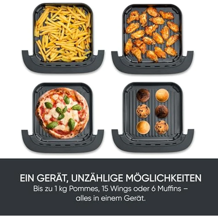 Severin Heißluft-Fritteuse, 4 l Fassungsvermögen, 2100.00 W, bis 230° C, spezielle Pizzaprogramme – Bild 5