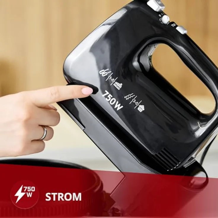 MPM Mikser ręczny MPM MMR-20Z/C z misą obrotową czarny, Küchenmaschine, Schwarz – Bild 5