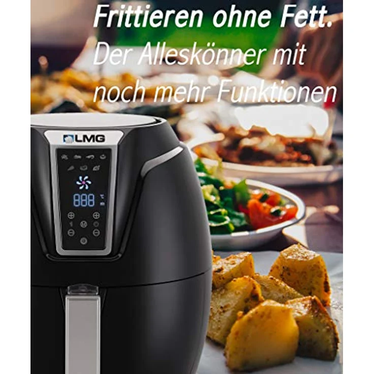 LMG Germany Heißluftfritteuse GLA610, 1400 W, 3,2 L, Touchdisplay, 7 Programme, leise, A+, spülmaschinenfest, bis 200 °C – Bild 5