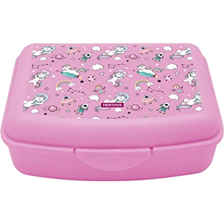 NERTHUS FIH 922 Kinder-Lunchbox Einhorn-Lunchbox, leicht und einfach zu reinigen