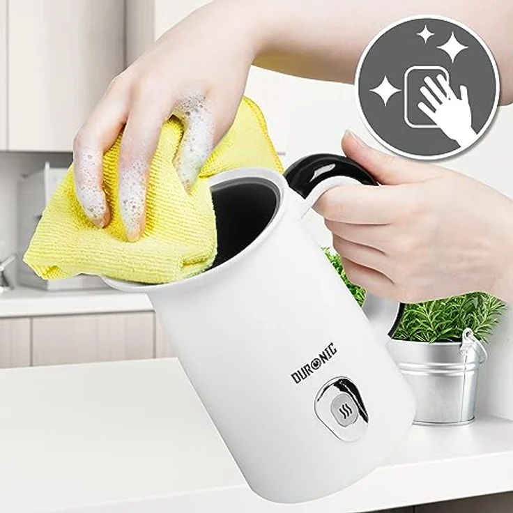 Duronic MF130 Milchaufschäumer, Automatischer Milchaufschäumer mit 240 ml Behälter und Induktionstechnologie – Bild 6