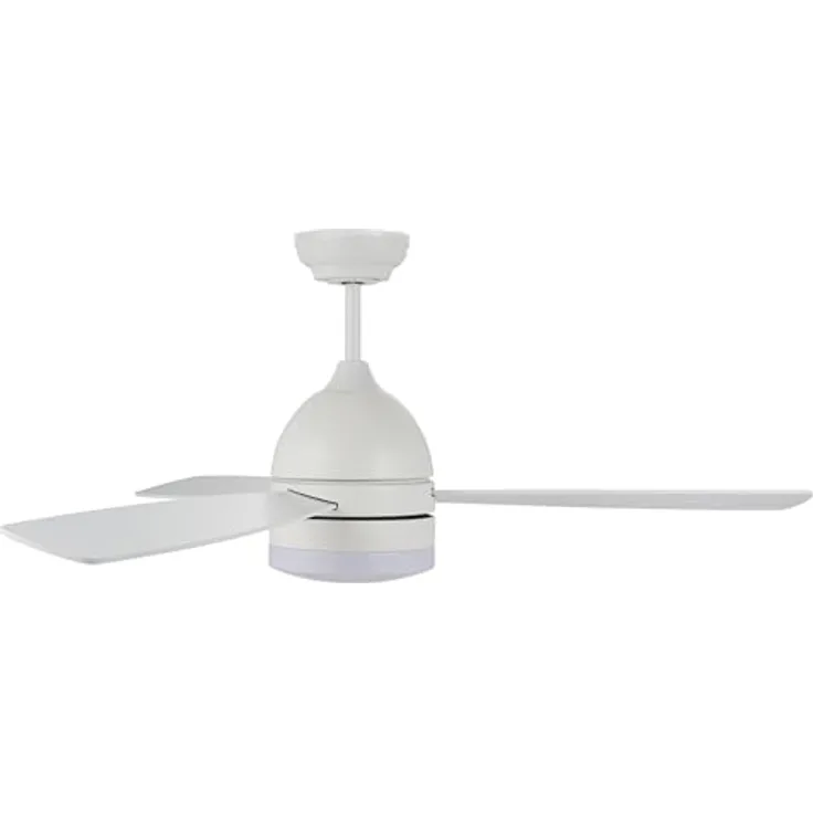 LUCCI AIR Deckenventilator Vector Weiß mit LED Licht, Fernbedienung und leistungsstarkem DC-Motor