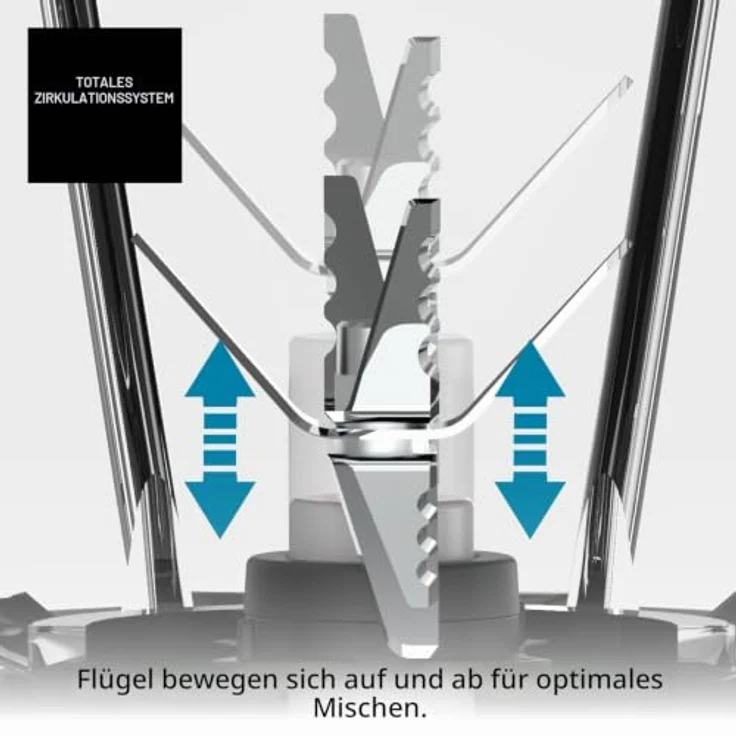 Taurus MAGNUM PRESS 1500, Tischplatten-Mixer mit 1500 W, Edelstahlklingen und 1,5-Liter-Glasbehälter, Schwarz – Bild 7