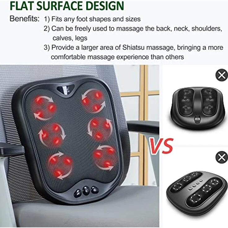 Snailax Shiatsu Fussmassagegerät mit Wärmefunktion,18 Flexible Kneading Massageköpfen, Massagegeräte für alle Fußgrößen, Fußwärmer, elektrisches Fußmassagegerät zur Entspannung, Geschenke – Bild 3