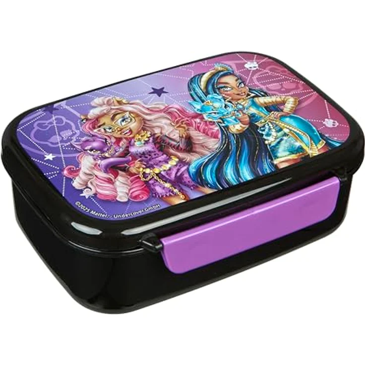 Scooli Lunchbox Monster High, 2-tlg. Set mit auslaufsicherer Brotzeitdose und 500 ml Trinkflasche, BPA-frei – Bild 2