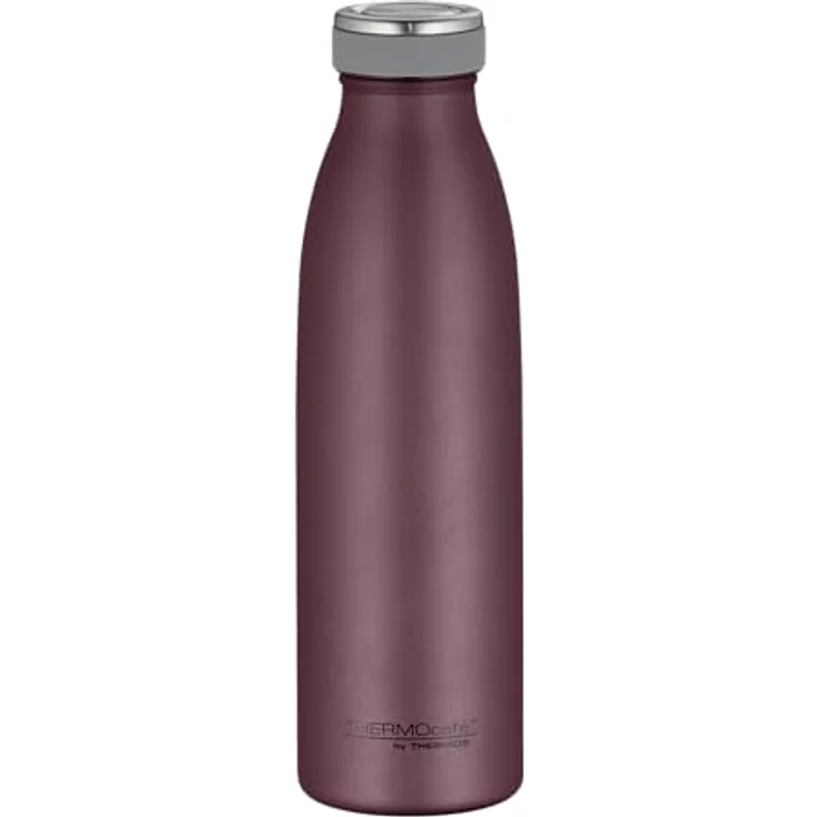 THERMOcafé by THERMOS TC BOTTLE burgundy mat, 0,50l Isolierflasche aus Edelstahl, kohlensäurefest, 12h heiß, 24h kalt, auslaufsicher für Schule, Unterwegs & Büro – Bild 1