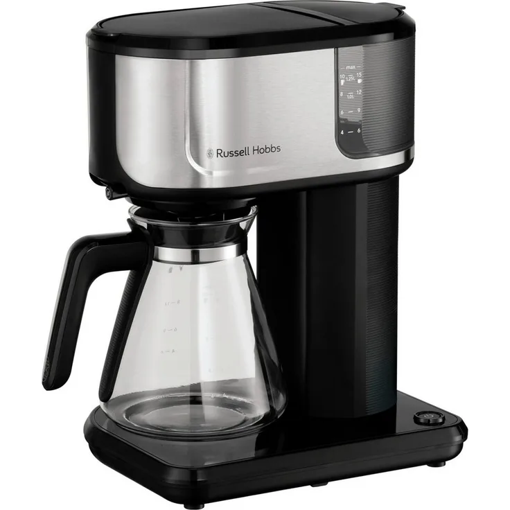 RUSSELL HOBBS Filterkaffeemaschine Attentiv Black Coffee Bar 26840-56, 1,25l Kaffeekanne, Papierfilter 1x4, Edelstahl / Schwarz