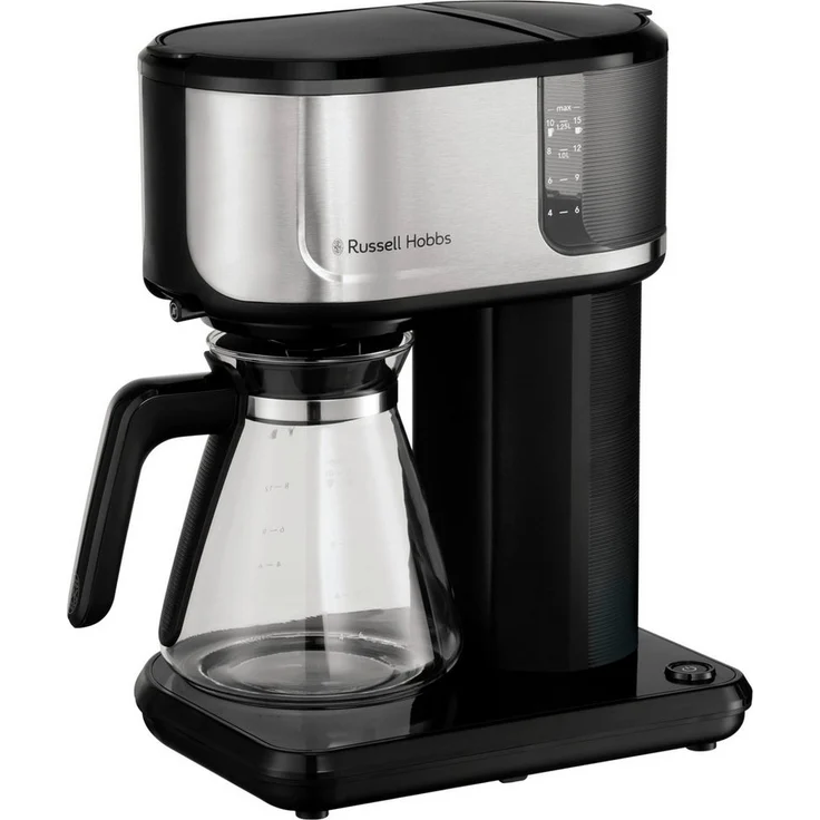 RUSSELL HOBBS Filterkaffeemaschine Attentiv Black Coffee Bar 26840-56, 1,25l Kaffeekanne, Papierfilter 1x4, Edelstahl / Schwarz