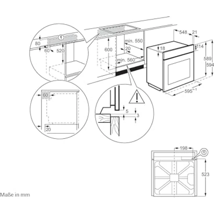 AEG NBU5P40SK SurroundCook® Pyrolyse Backofen Schwarz, 9 Beheizarten, 45 Automatikprogramme, MaxiKlasse – Bild 4