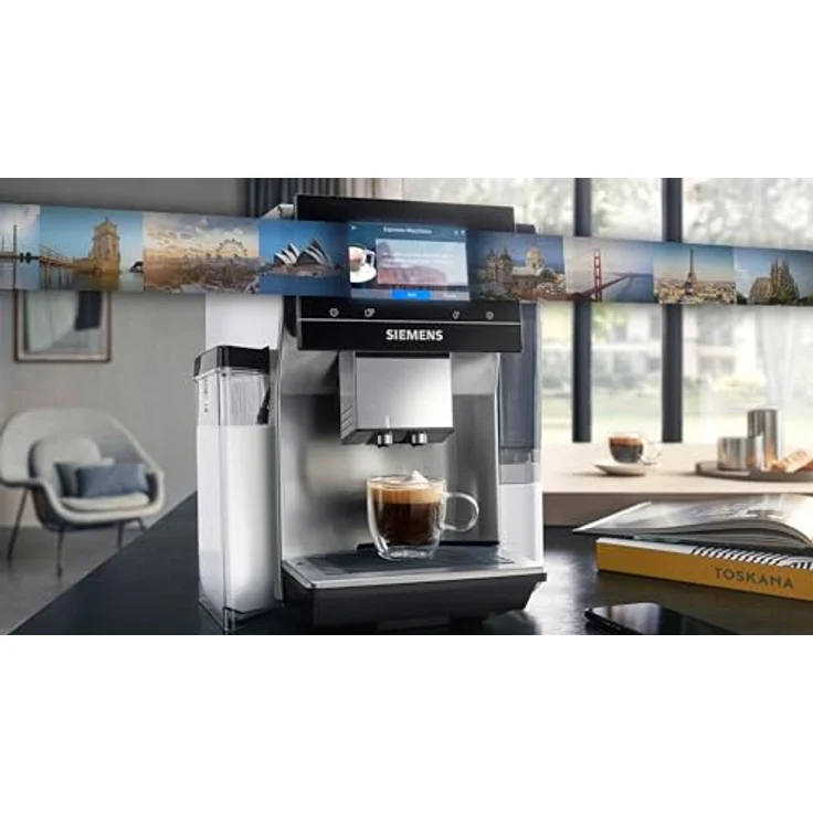 SIEMENS Kaffeevollautomat EQ700 mit iSelect-Display, coffeeWorld, Cold Brew, Slow Brew, Milchbehälter, Adapter für Milchziegel, Home Connect, Edelstahl, Weiß, TQ715R03 Integral – Bild 2