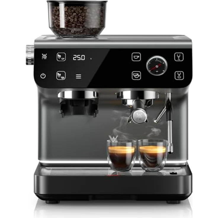 WMF Espresso Pro Siebträgermaschine, Doppel-Thermoblock Technologie, integrierte Kaffeewaage, Touch-Display, 60 Mahlgrade – Bild 3