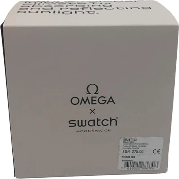 Swatch Chronograph Swatch Omega Moonswatch Mission on Earth Desert SO33T103, Bioceramic Gehäuse, taupefarbenes VELCRO®-Armband, sandfarbenes Zifferblatt – Bild 4