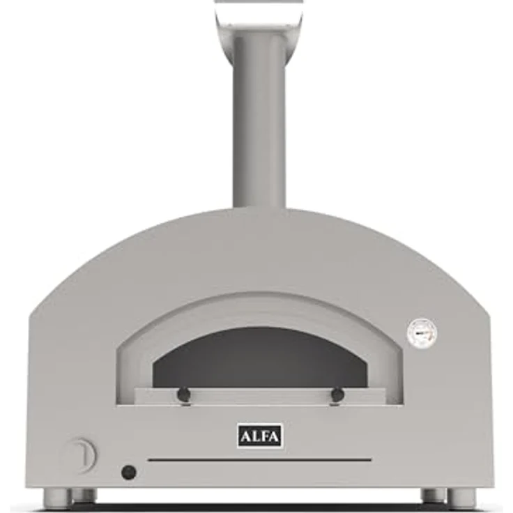 Alfa Forni Gas Pizzaofen FUTURO 2 Pizze, Edelstahl Silber-Schwarz, erreicht 500°C in 30 Minuten, für 2 Pizzen, Gasbefeuerung, Hybrid-kompatibel – Bild 2