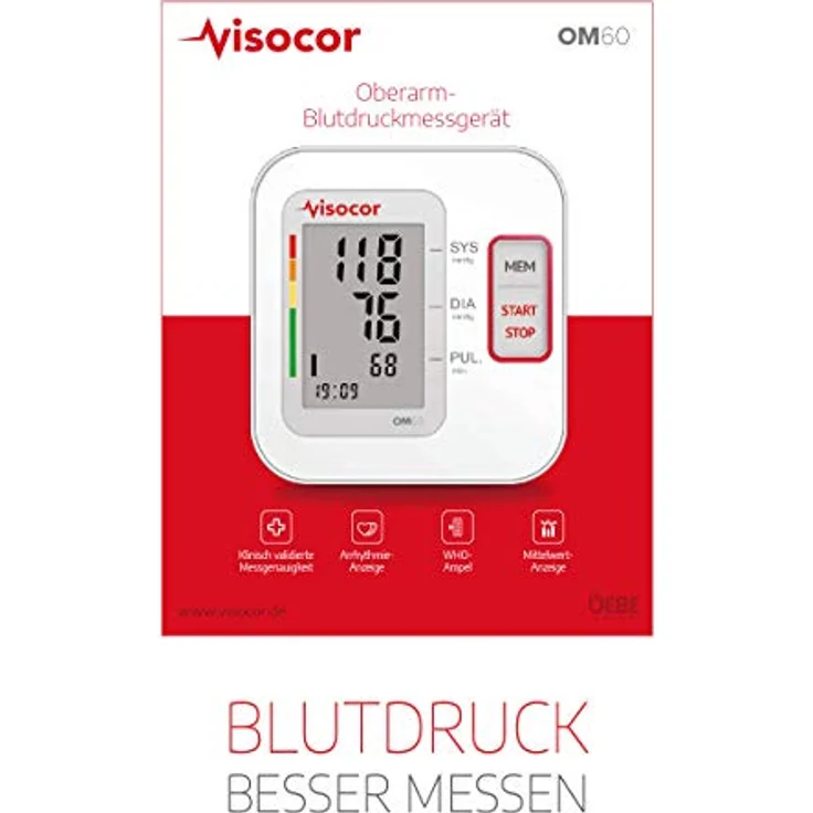 Visocor Oberarm Blutdruckmessgerät OM60 – Bild 2