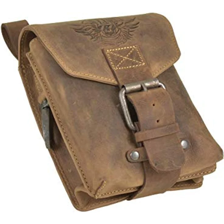 Greenburry Vintage Gürteltasche, 100% Leder, 14.5 cm x 8.5 cm x 20 cm, braun – Bild 3