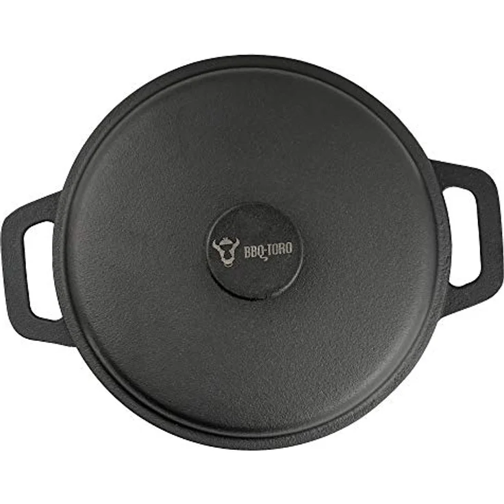 BBQ-Toro Gusseisen Cocotte, 2,7 Liter, Ø 20 cm, rund, Bräter mit Deckel, bereits eingebrannt, thermoresistent von -20 °C bis +280 °C – Bild 4