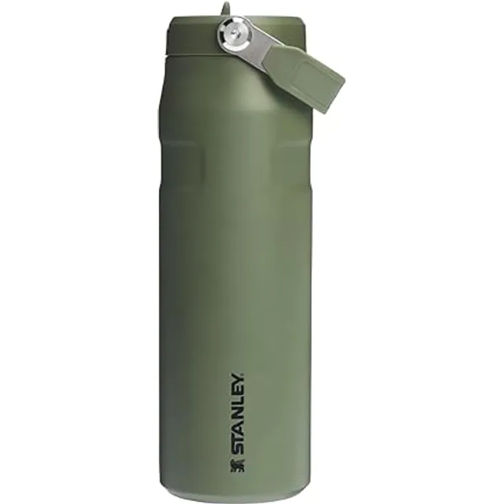 Stanley 1913 The IceFlow™ Aerolight™ Bottle Flip Straw 2.0, 710 ml Edelstahl-Trinkflasche mit Vakuumisolierung, BPA-frei, grau