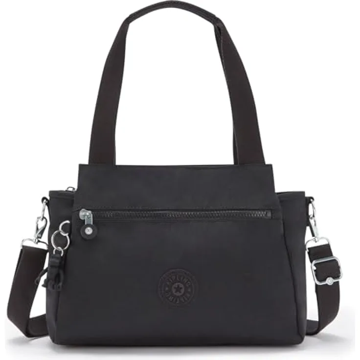 Kipling Basic Elysia, Schultertasche 29.5 cm mit abnehmbarem Schultergurt, Schwarz