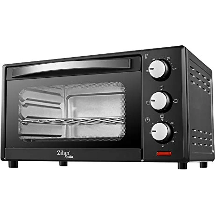 Zilan ZLN0973 Minibackofen, 15 Liter, Pizzaofen mit Ober- und Unterhitze, 1200 W, schwarz – Bild 1